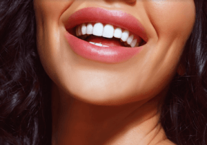 closeup of a womans smile