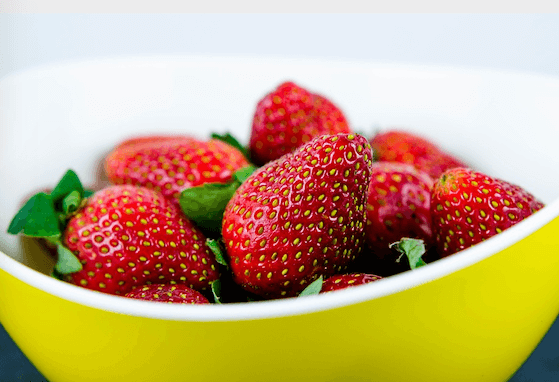 Bowl of strawberries