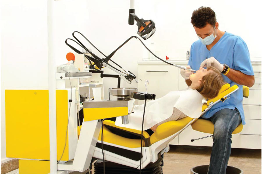 dental patient getting a regular checkup