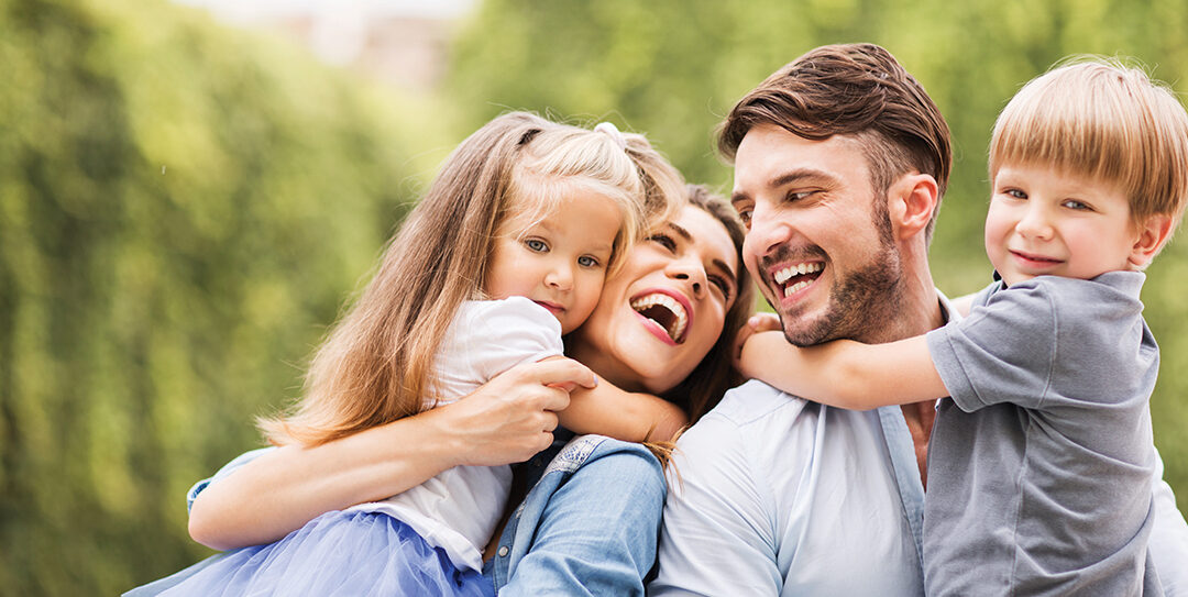 Man and woman smiling