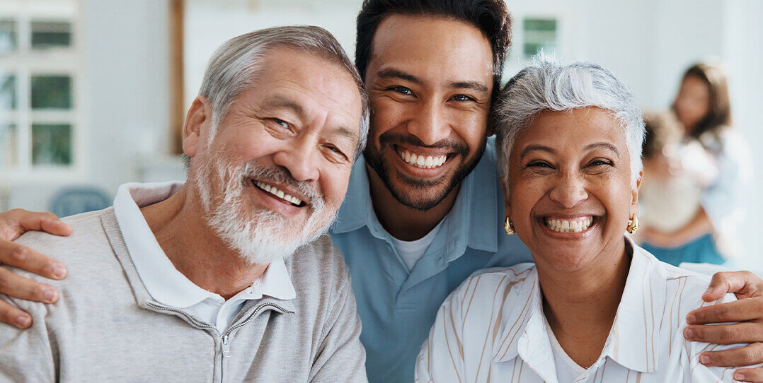 Adult children with parents